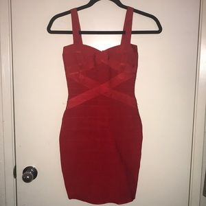 Red bandage dress